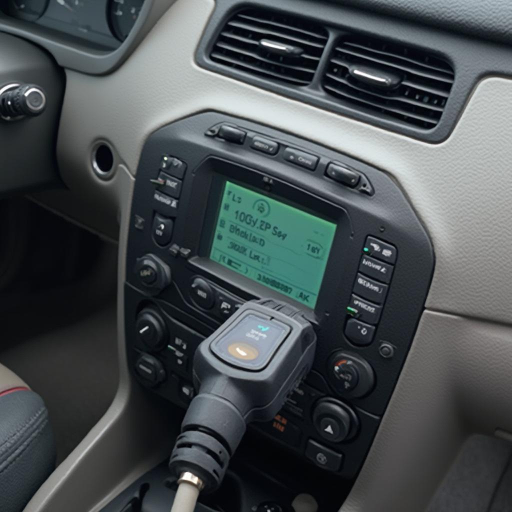 OBD2 Scanner Connected to Volvo S60