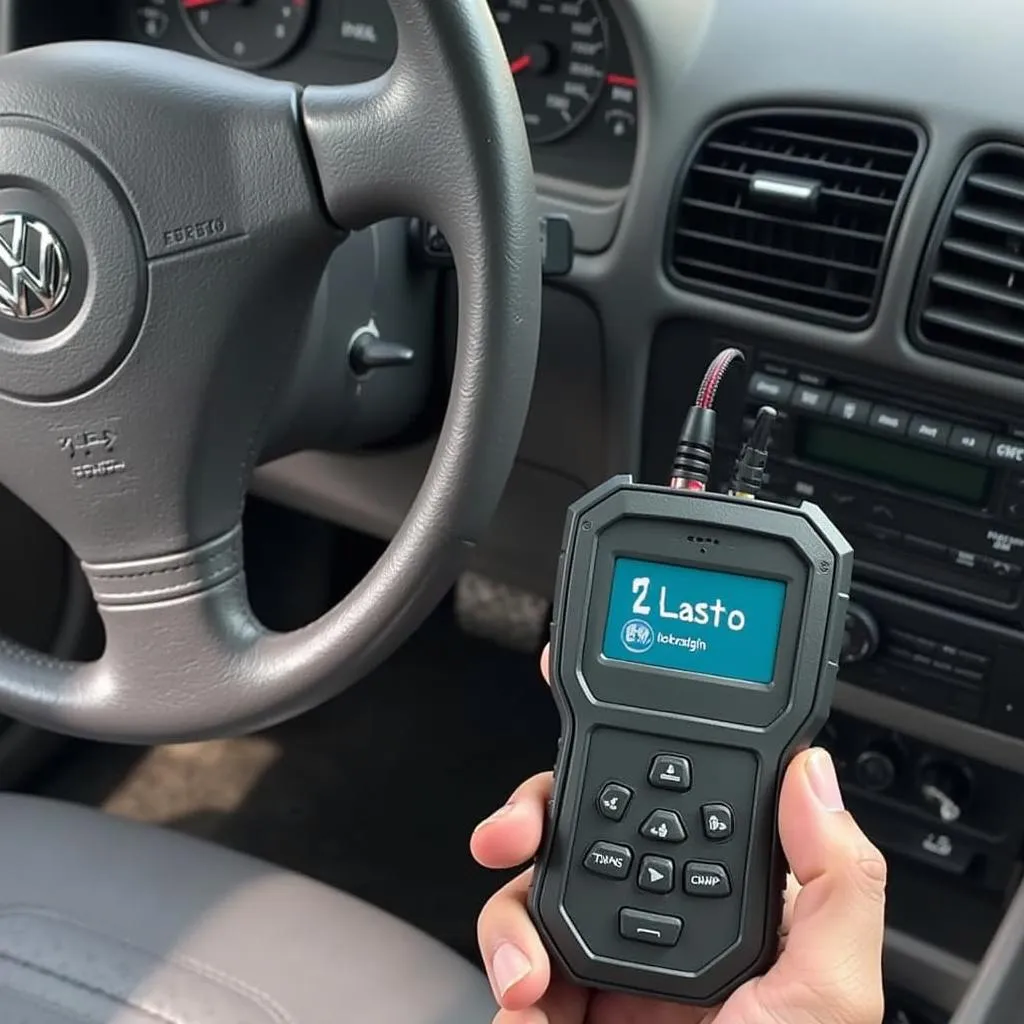 OBD2 Scanner Connected to 1997 VW Passat