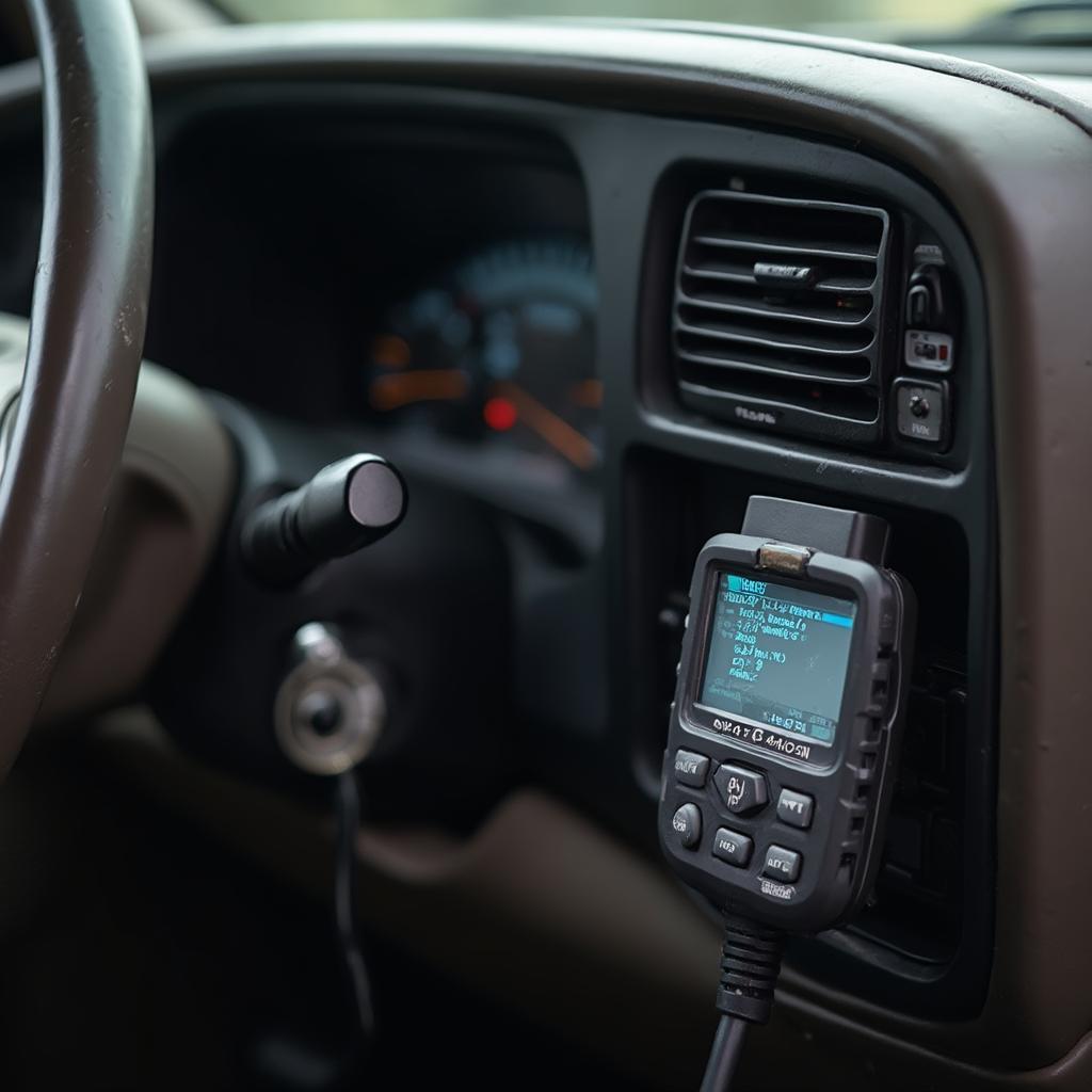 OBD2 Scanner Connected to a 2003 Chevy Yukon