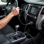 OBD2 Scanner Connected to Toyota Tundra