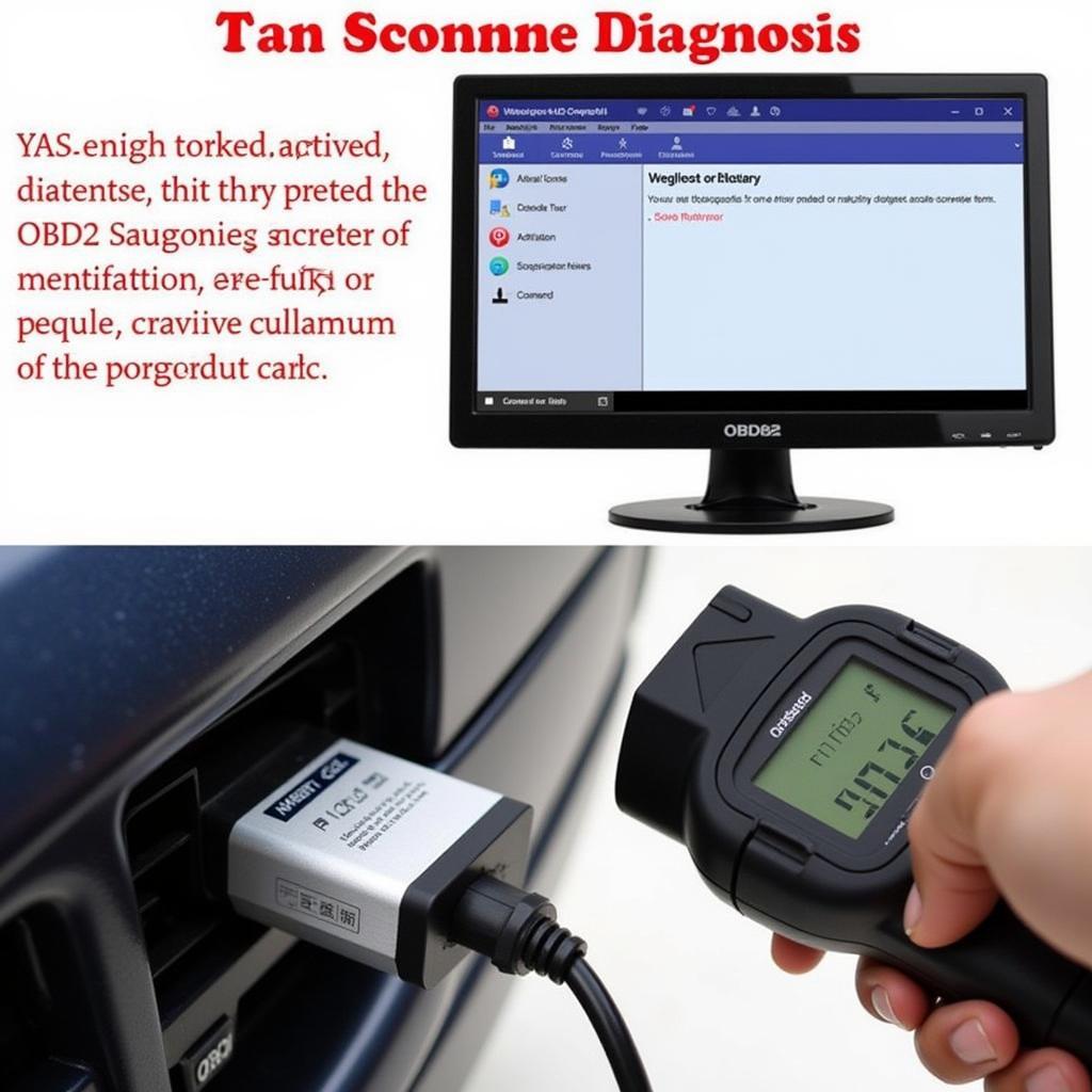 OBD2 Scanner Diagnosing Car