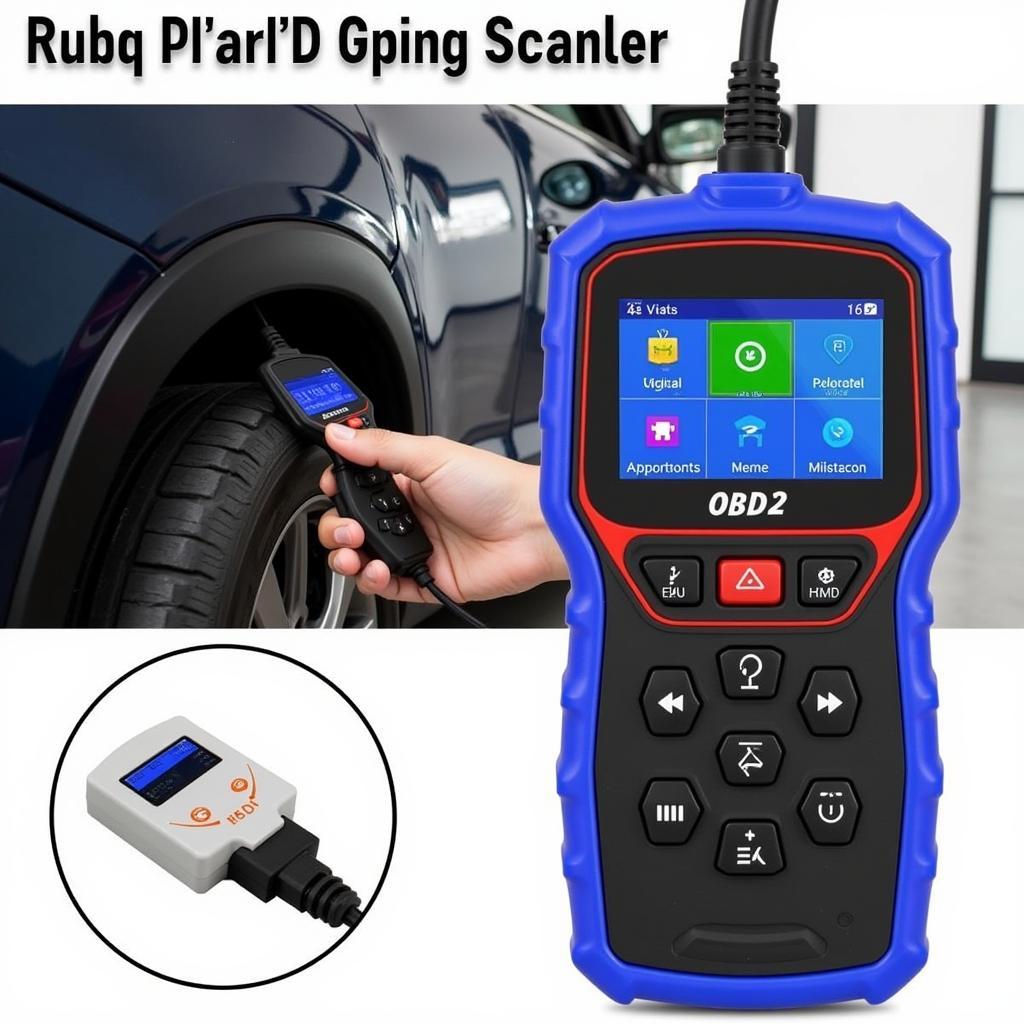 OBD2 Scanner Diagnosing Car