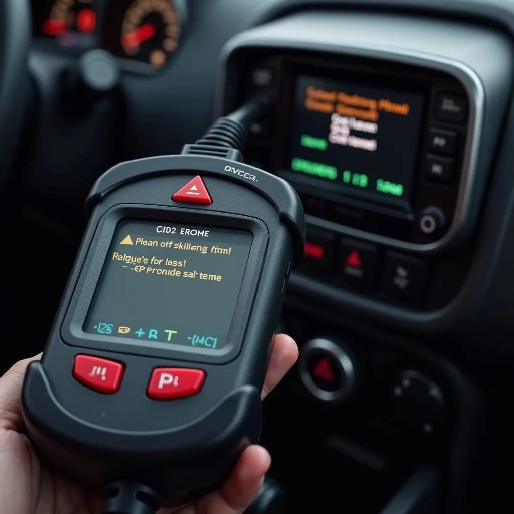 OBD2 Scanner Diagnosing Knock Sensor