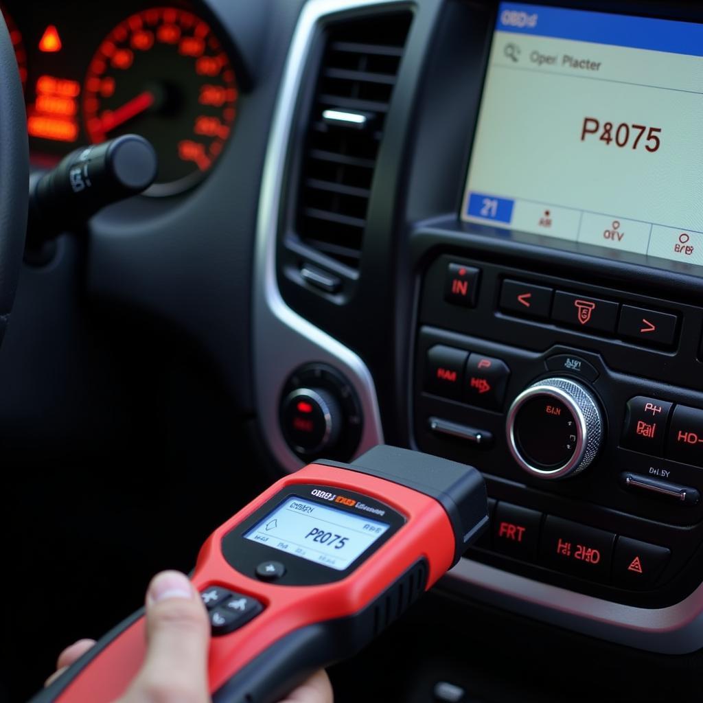 OBD2 Scanner Diagnosing P0075 Code