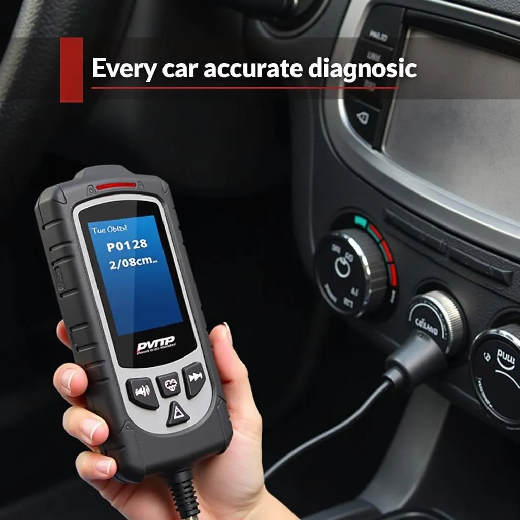 OBD2 Scanner Diagnosing P0128 Code