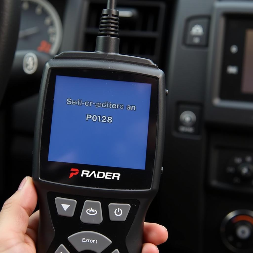 OBD2 Scanner Diagnosing P0128 Code