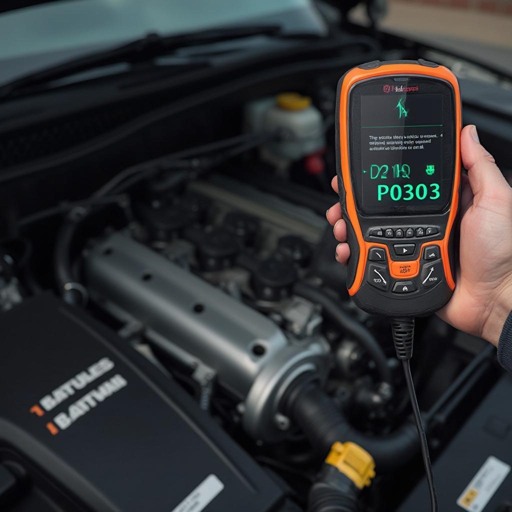 OBD2 Scanner Diagnosing P0303 Code