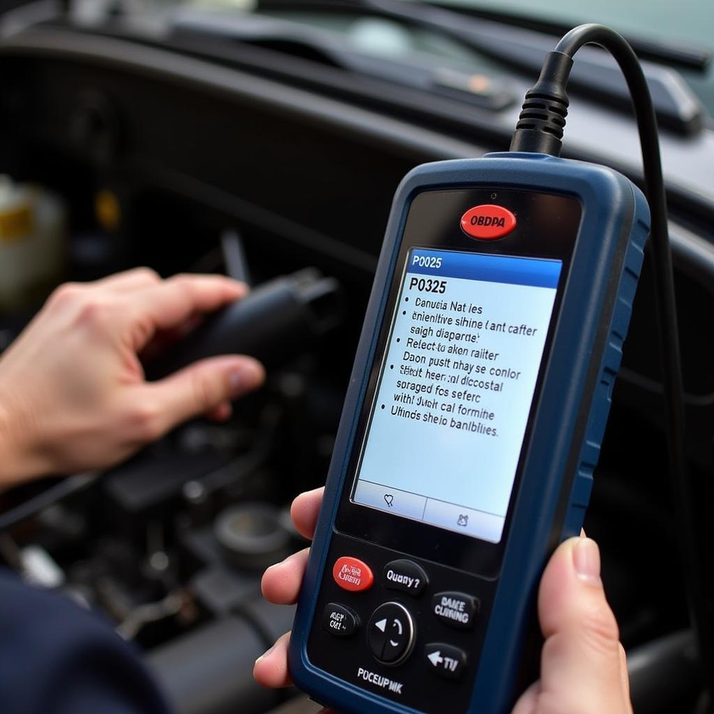 OBD2 Scanner Diagnosing P0325 Code