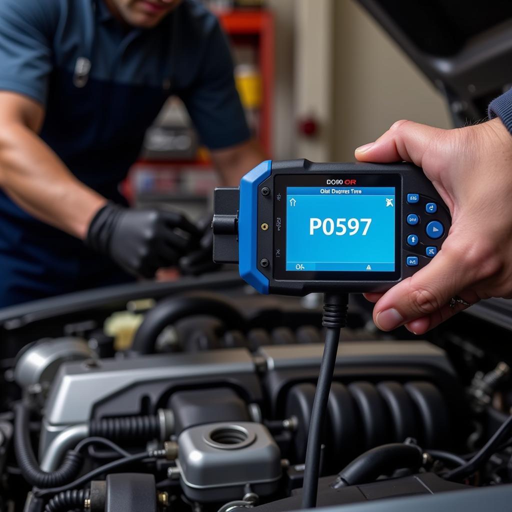 OBD2 Scanner Diagnosing P0597 Code