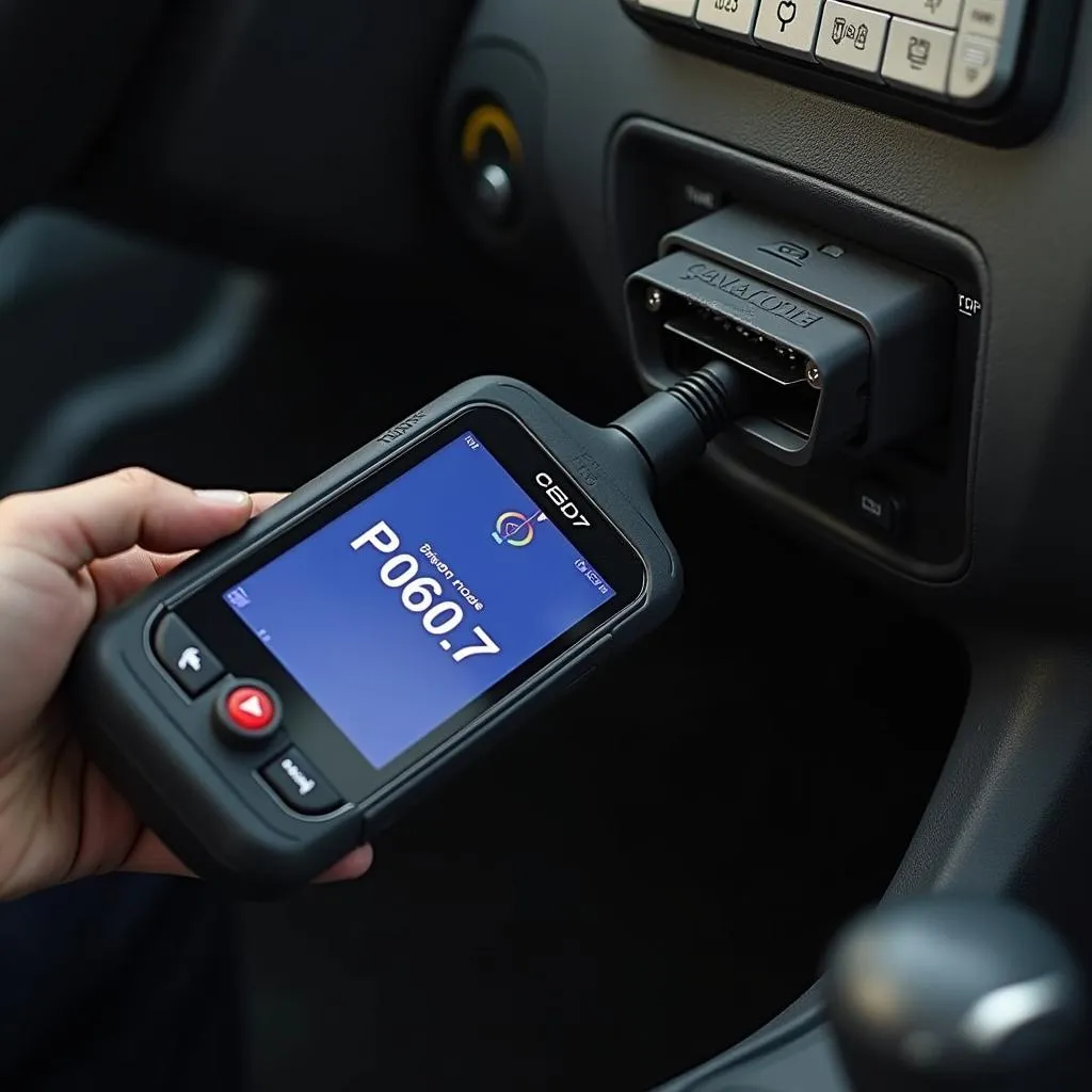 OBD2 Scanner Diagnosing P0607 Code