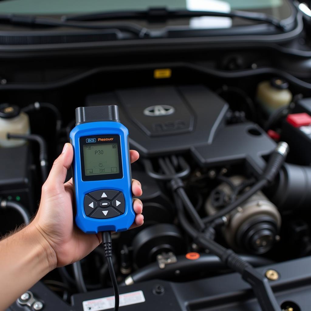 OBD2 Scanner Diagnosing P30 Code