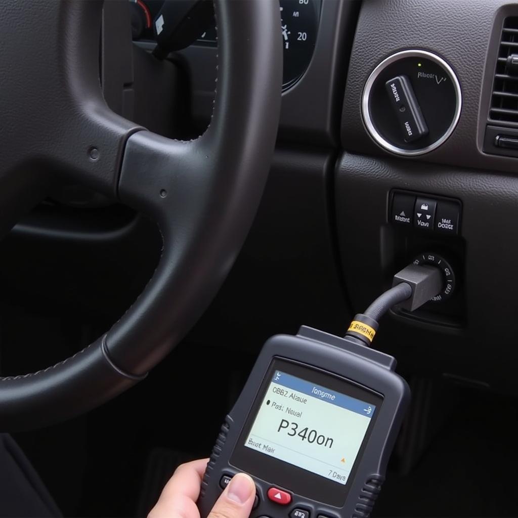 OBD2 Scanner Diagnosing Tahoe