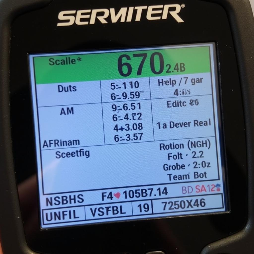 OBD2 Scanner Displaying Wideband AFR Readings