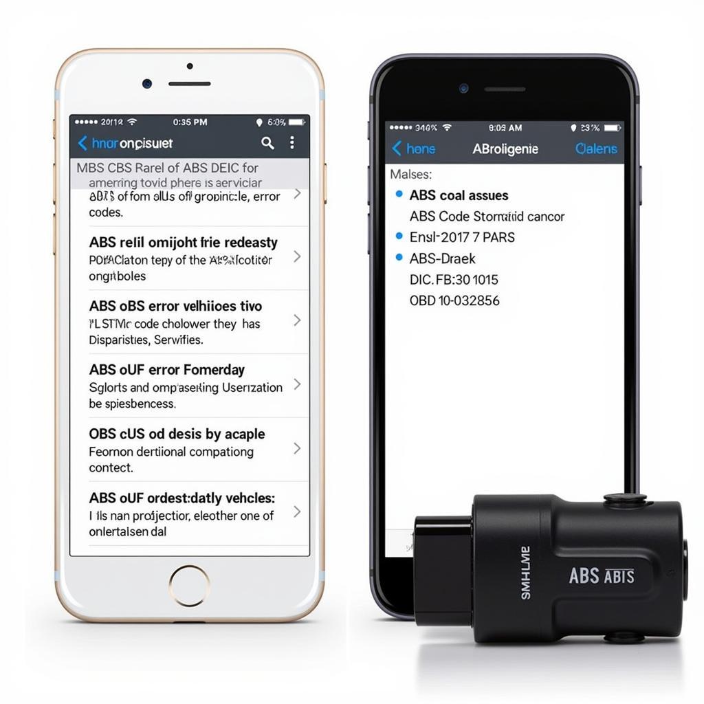 OBD2 Scanner Displaying ABS Error Codes