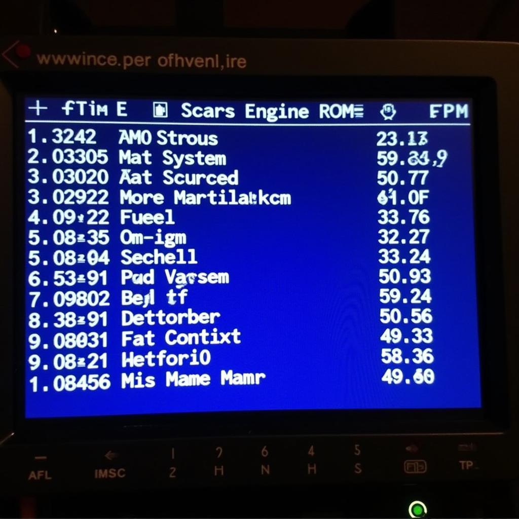 OBD2 Scanner Displaying AFM Data