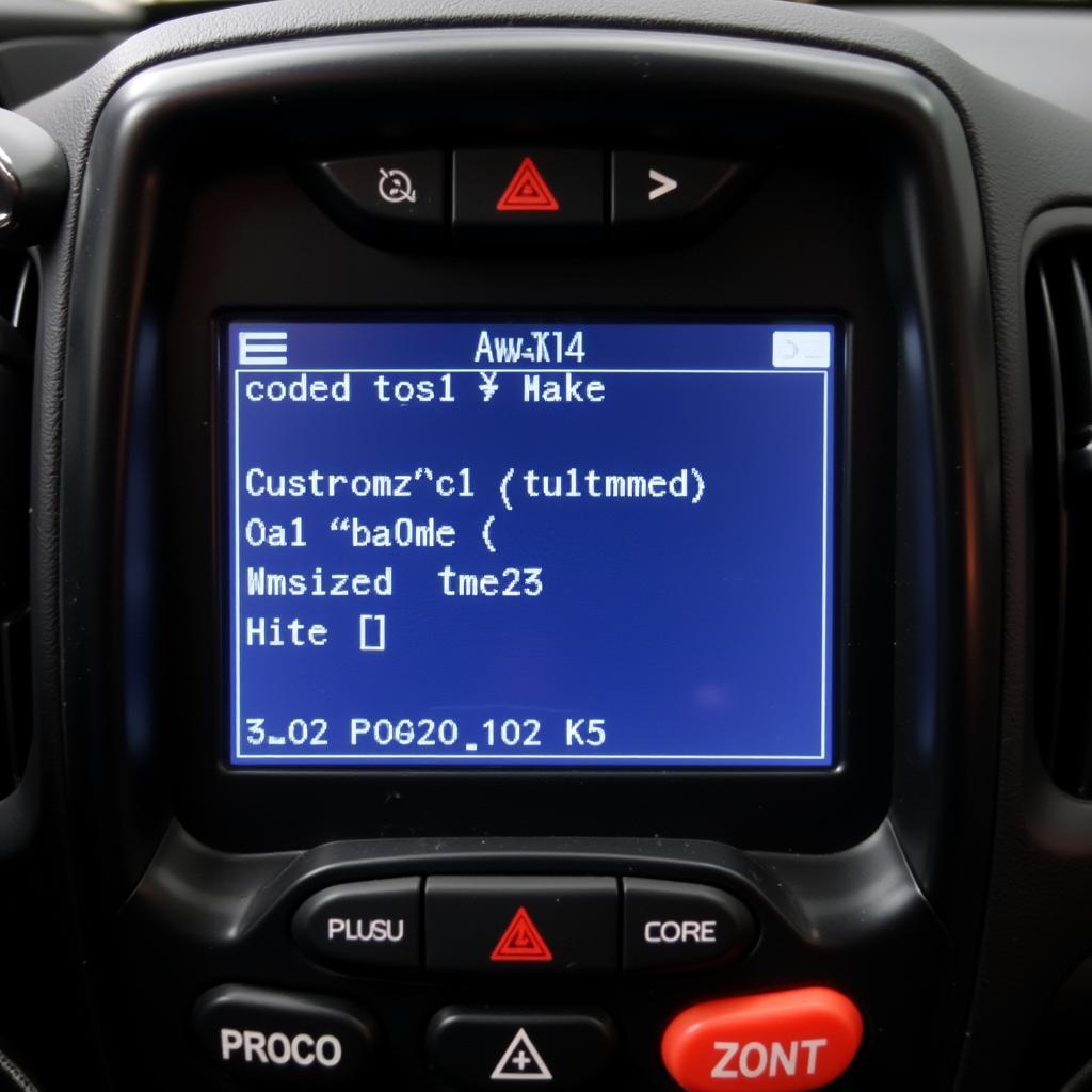 OBD2 Scanner Displaying Chevy Trouble Code