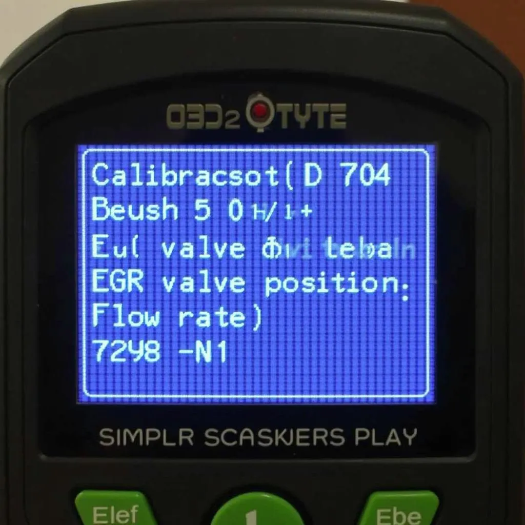 OBD2 Scanner Displaying CID 0904 Data