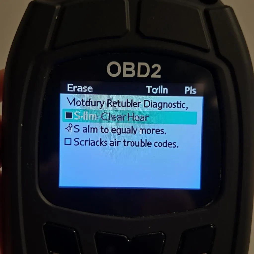 OBD2 Scanner Display - Clear Codes Option