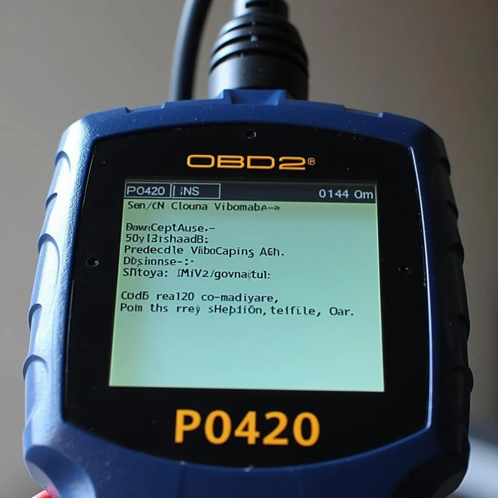 OBD2 Scanner Displaying Code P0420