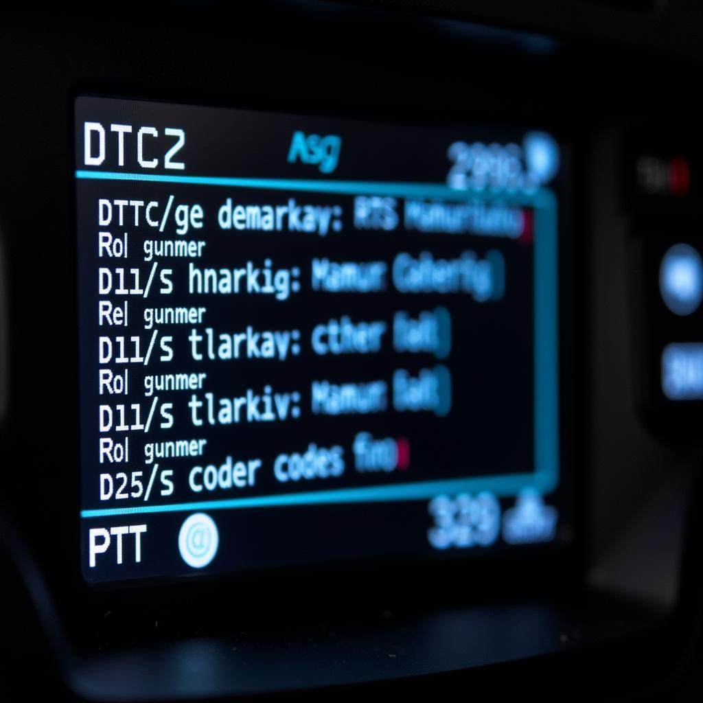 OBD2 Scanner Displaying Codes