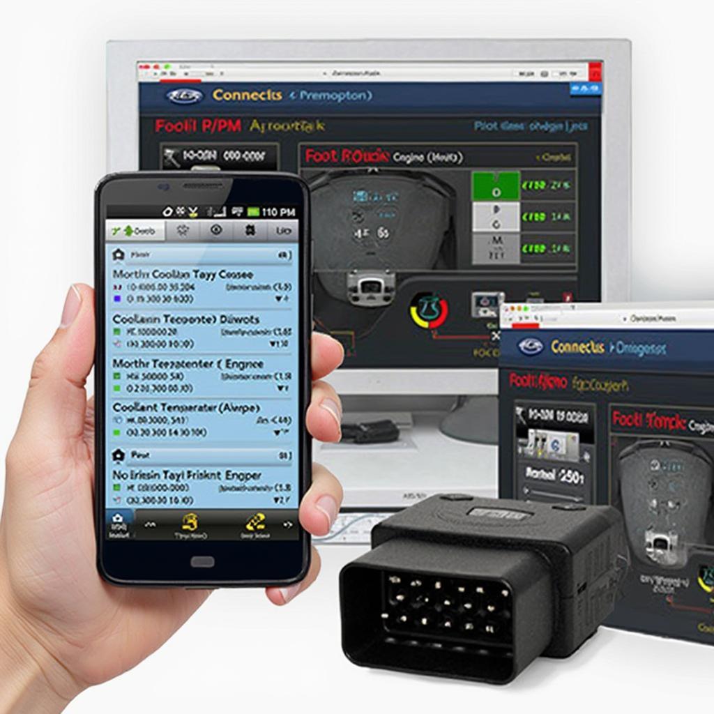 OBD2 Scanner Displaying Diagnostic Information