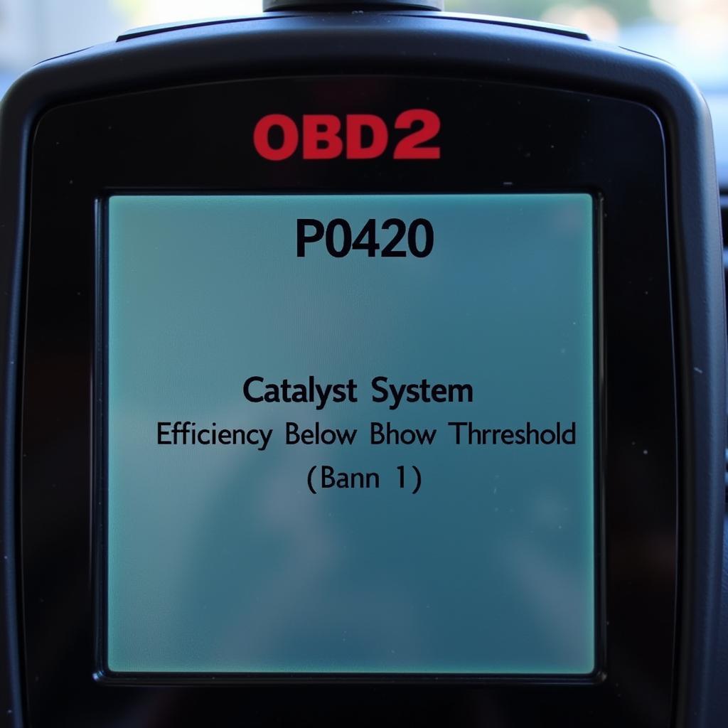 OBD2 Scanner Displaying Error Code P0420