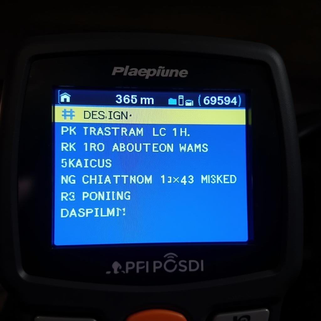 OBD2 Scanner Display with Error Codes