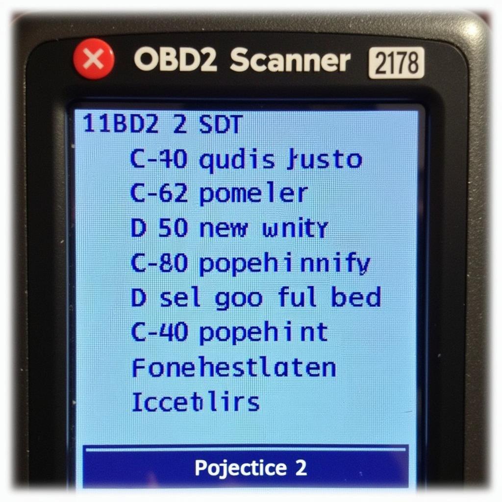 OBD2 Scanner Display