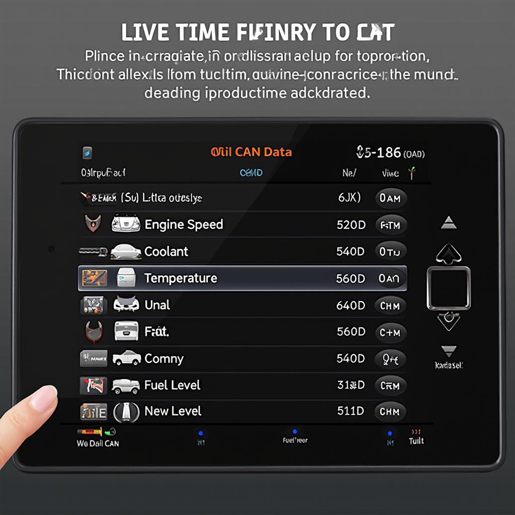 OBD2 Scanner Displaying Fiat 500 CAN Data