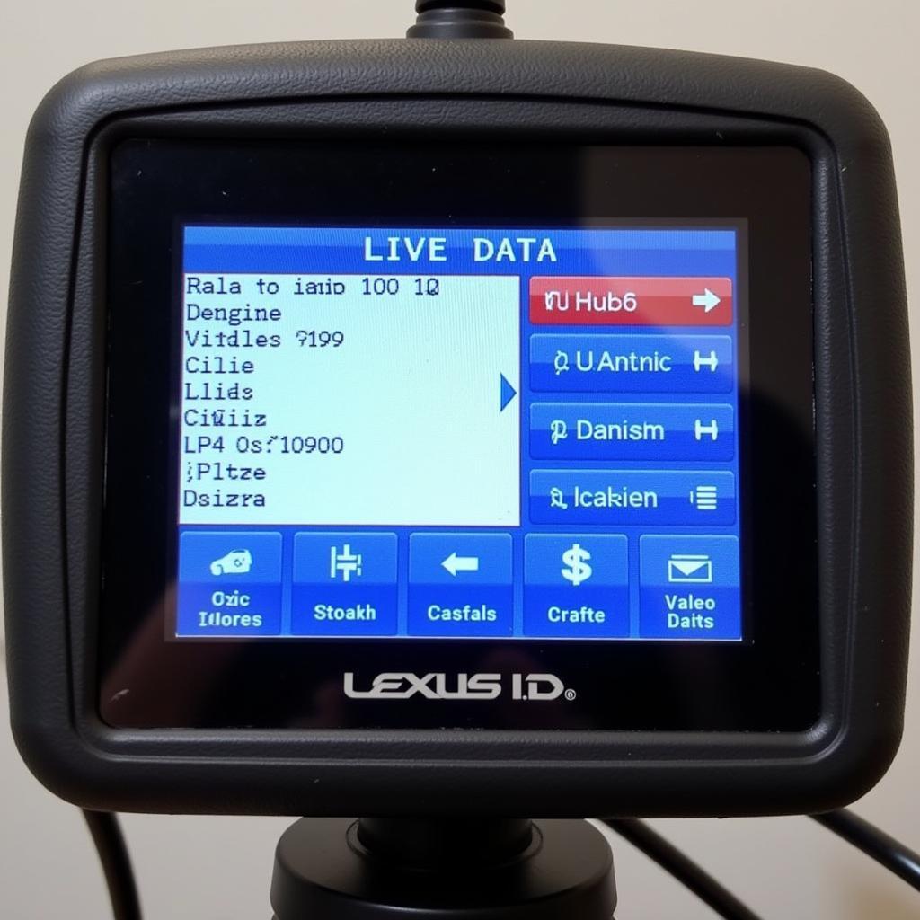 OBD2 Scanner Displaying Lexus IS300 Data