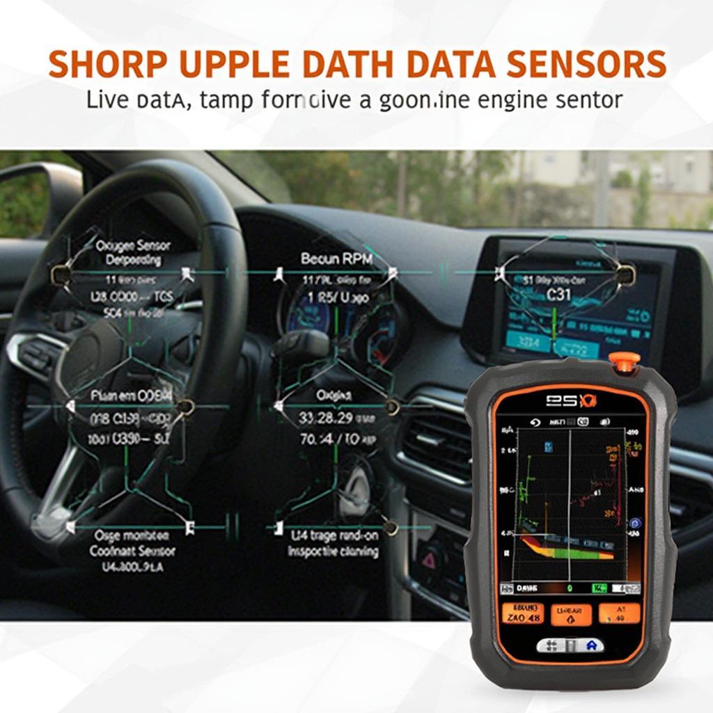 OBD2 Scanner Screen Showing Live Data from a Car