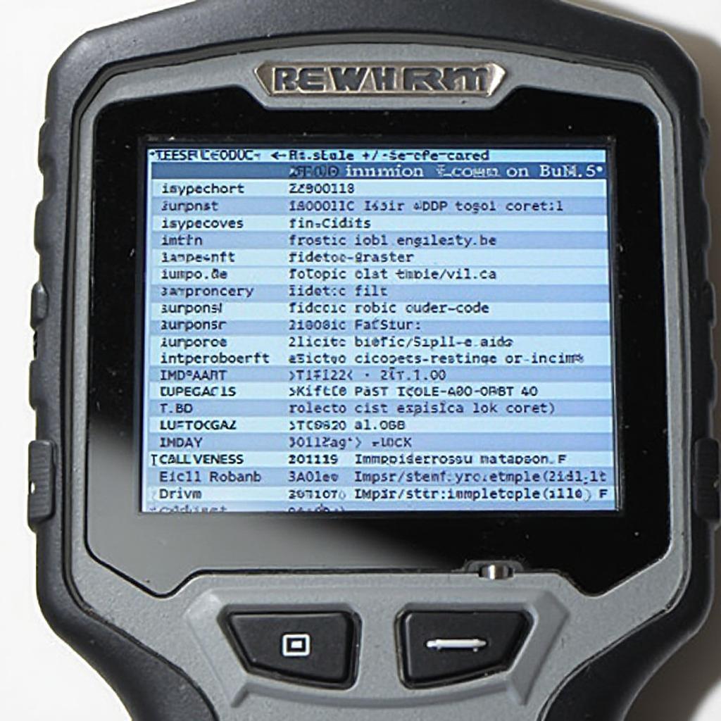 OBD2 Scanner Displaying Renault Diagnostic Trouble Codes