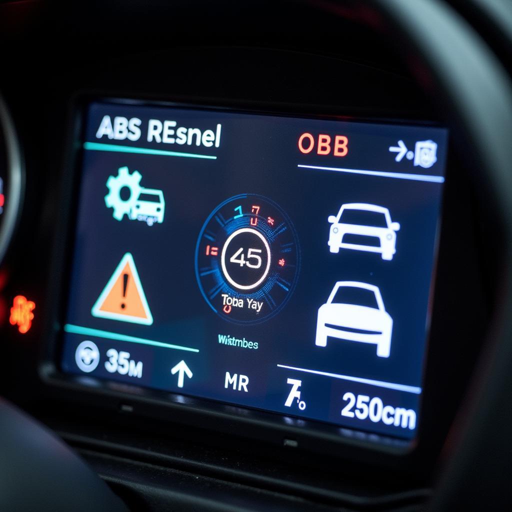 OBD2 Scanner Displaying Symbols