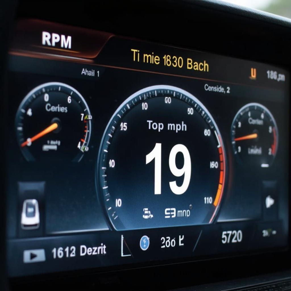 OBD2 Scanner Displaying Top Speed
