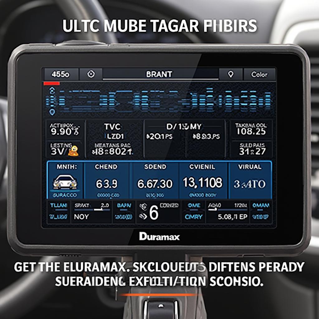 OBD2 Scanner Display Showing Duramax Engine Data