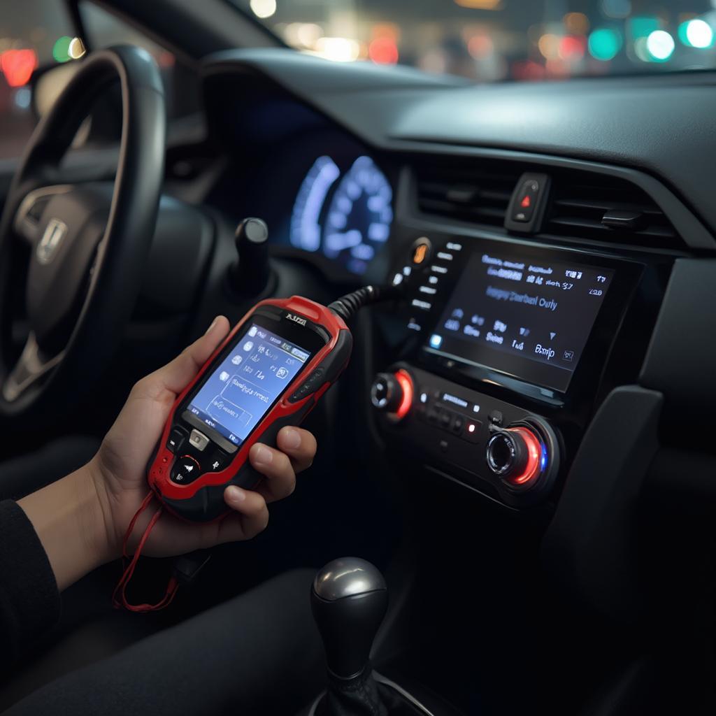 Reading SRS codes in a Honda Civic using an OBD2 scanner