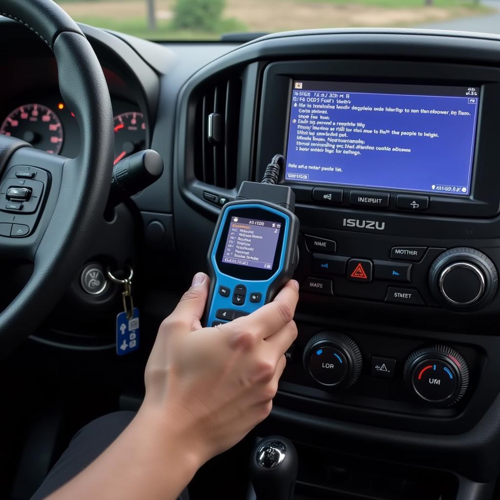 Using an OBD2 scanner on a Philippine Isuzu diesel vehicle