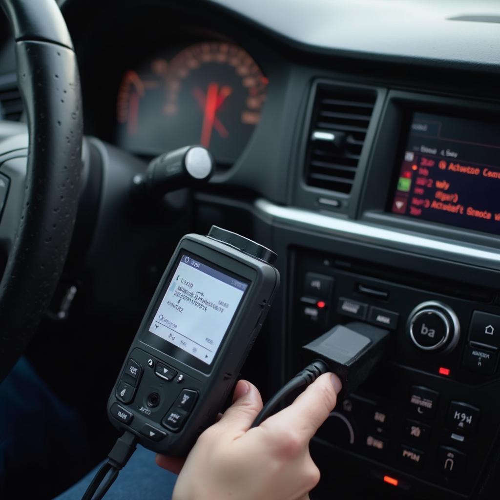 OBD2 Scanner in use