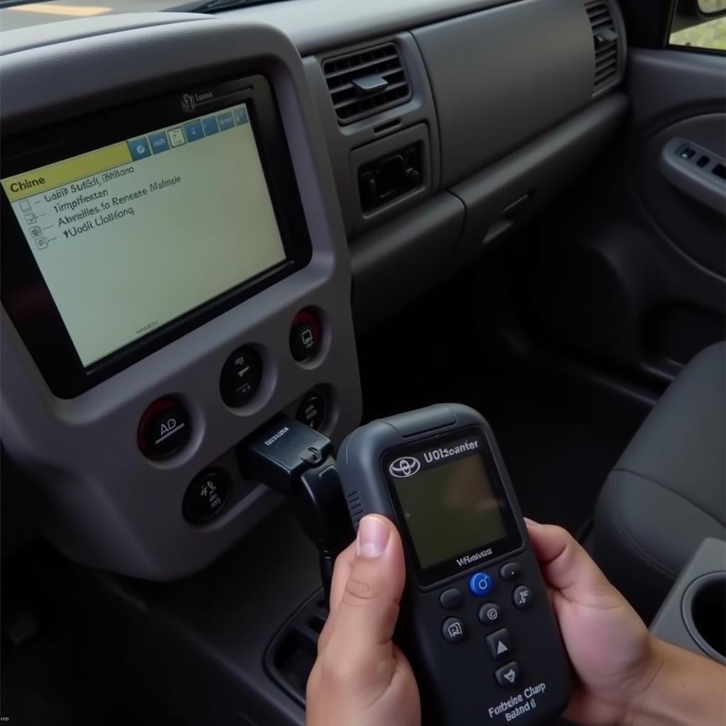 OBD2 Scanner in Use on a 1996 4Runner