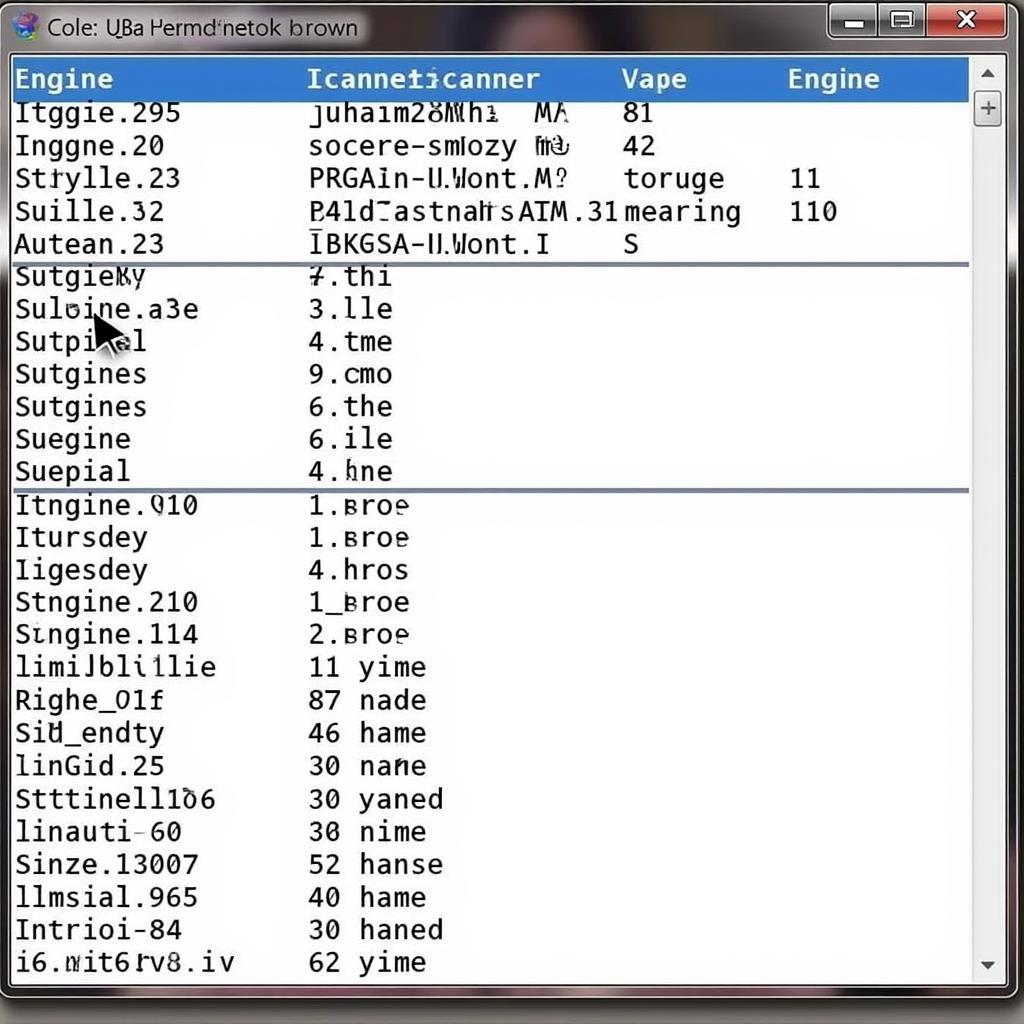 OBD2 Scanner Displaying Data from a Dodge Intrepid