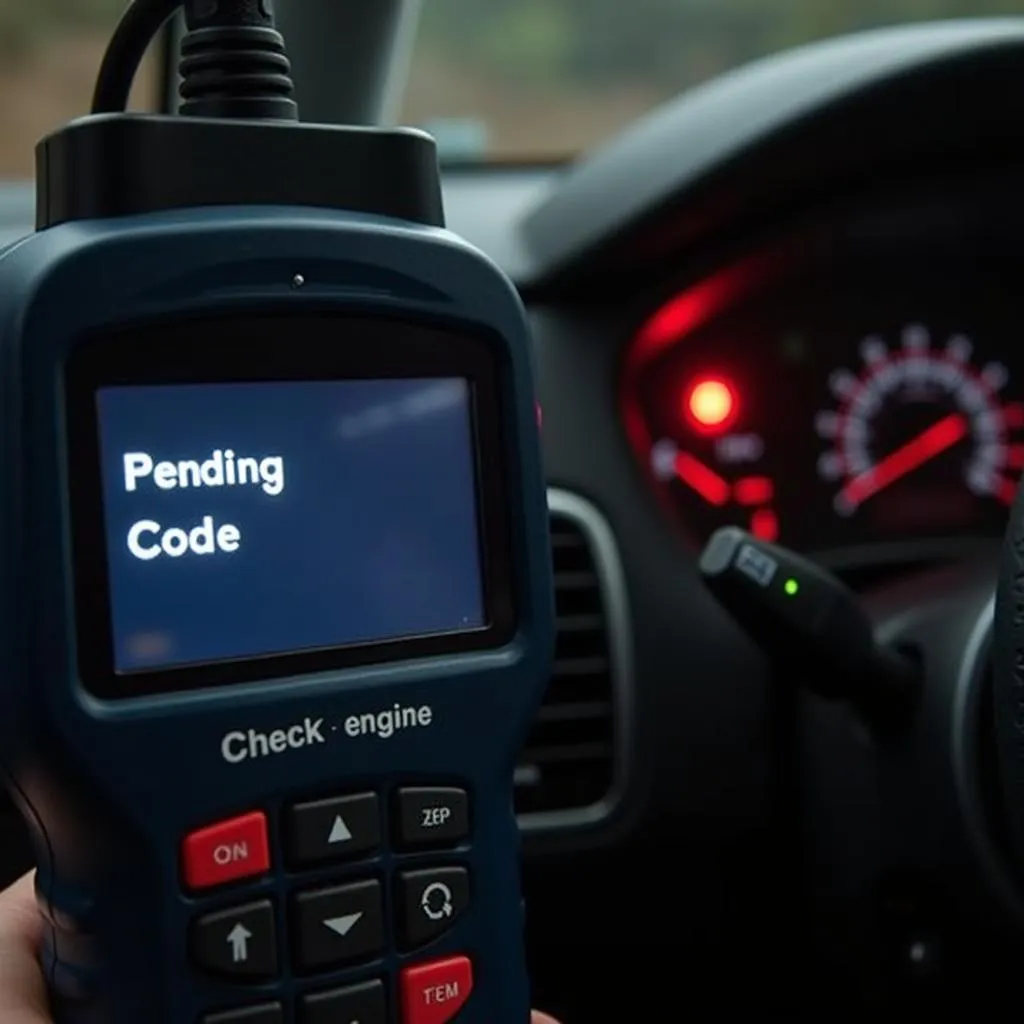 OBD2 Scanner Showing Pending Code