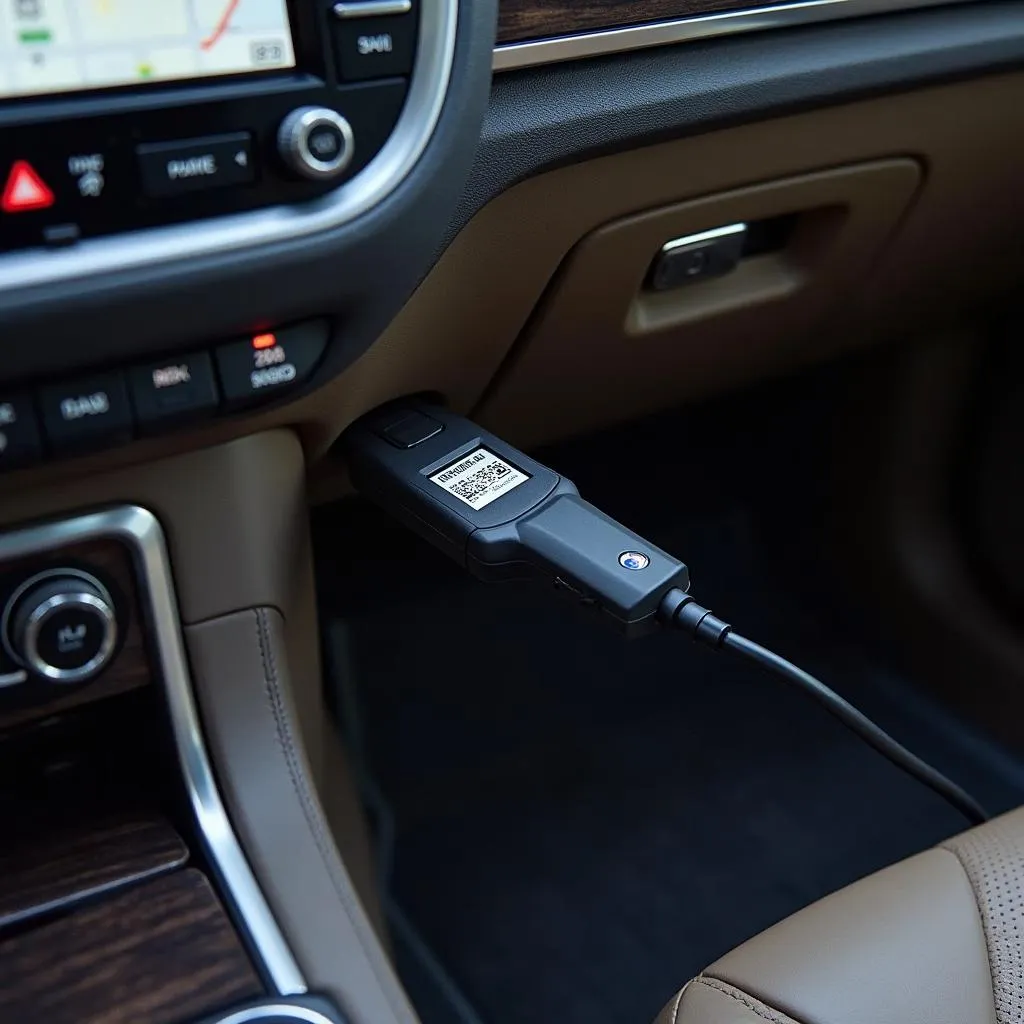 OBD2 Scanner Plugged into 2019 Lincoln Navigator