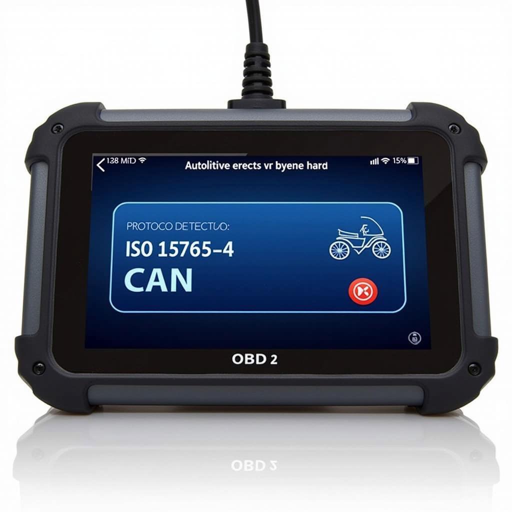 OBD2 Scanner Displaying Protocol Detection