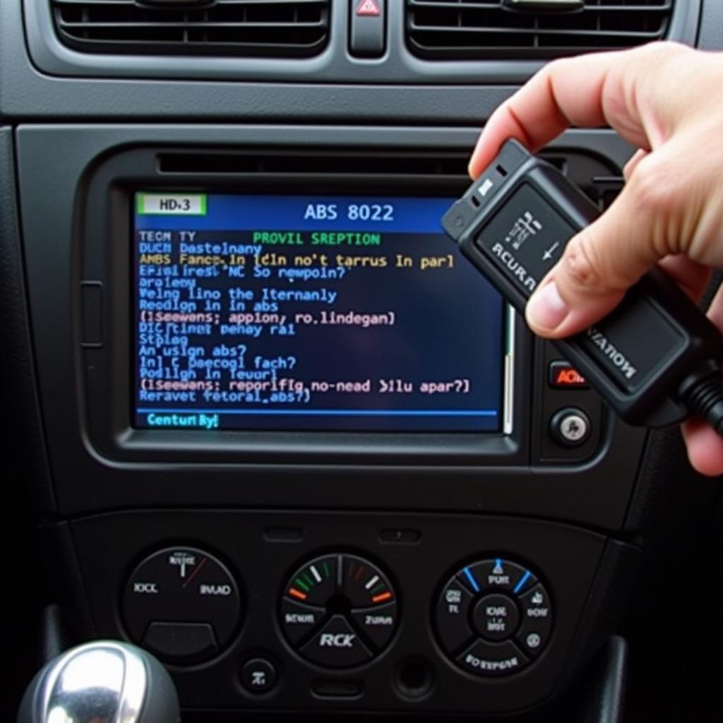 OBD2 Scanner Reading ABS Codes on a 2002 Acura RSX