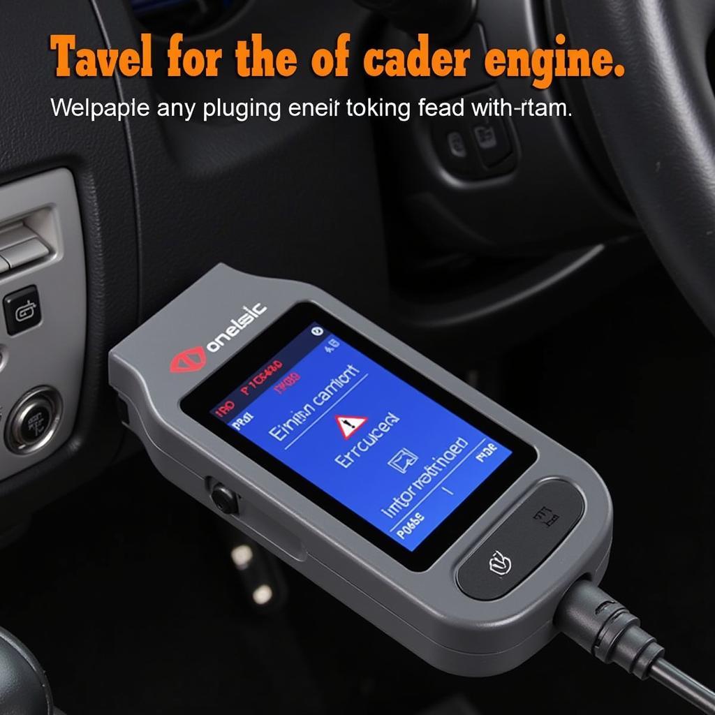 OBD2 scanner displaying error codes P0303, P0304, P0456