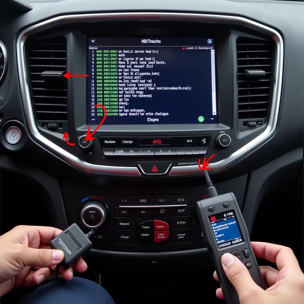 OBD2 Scanner Reading Codes