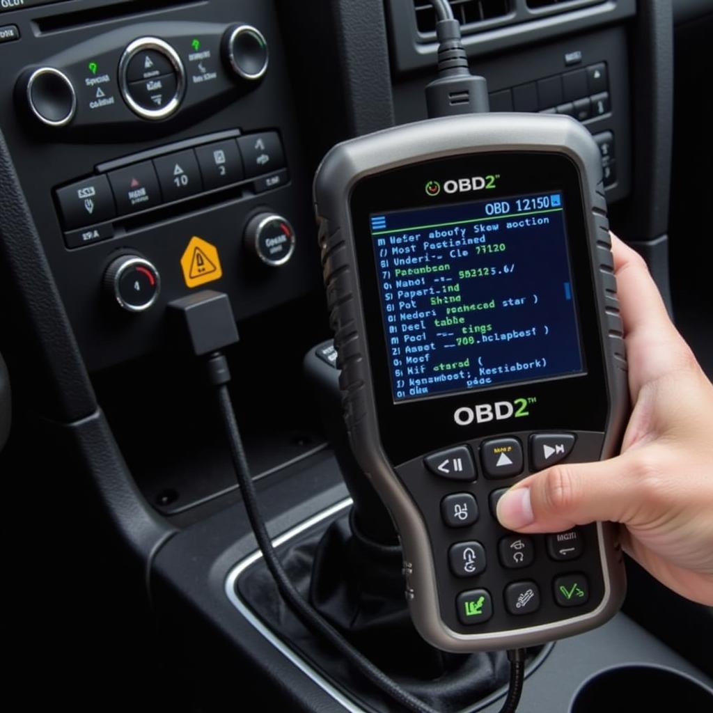 OBD2 Scanner Reading Codes