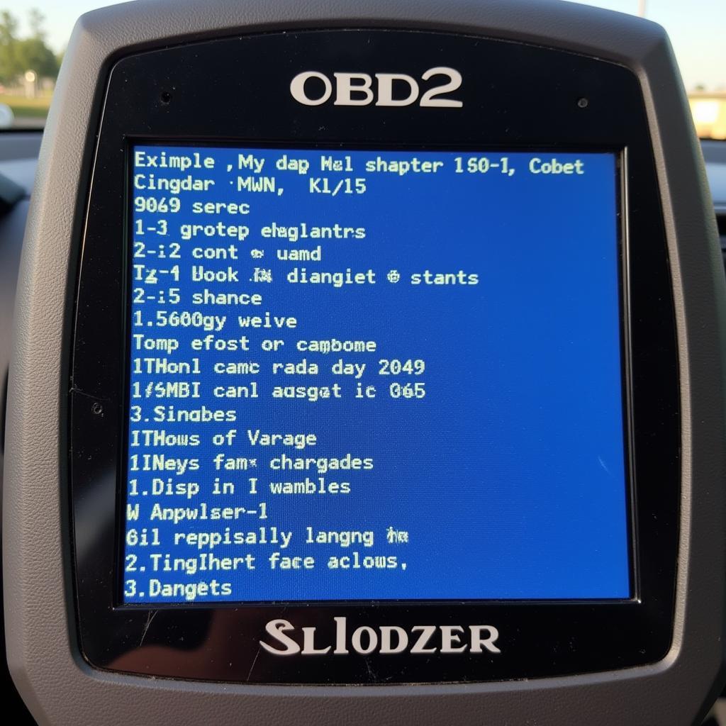 OBD2 Scanner Displaying Codes