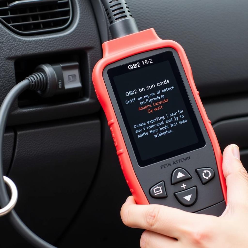 OBD2 Scanner Reading Codes