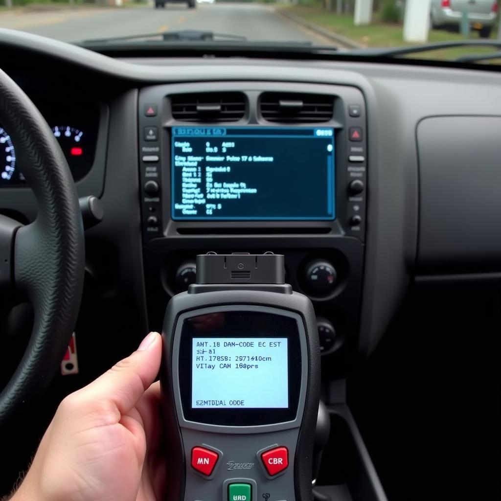 OBD2 Scanner Displaying a Ford Ranger ISO Code